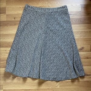 Carole Little Black and White A-Line Skirt